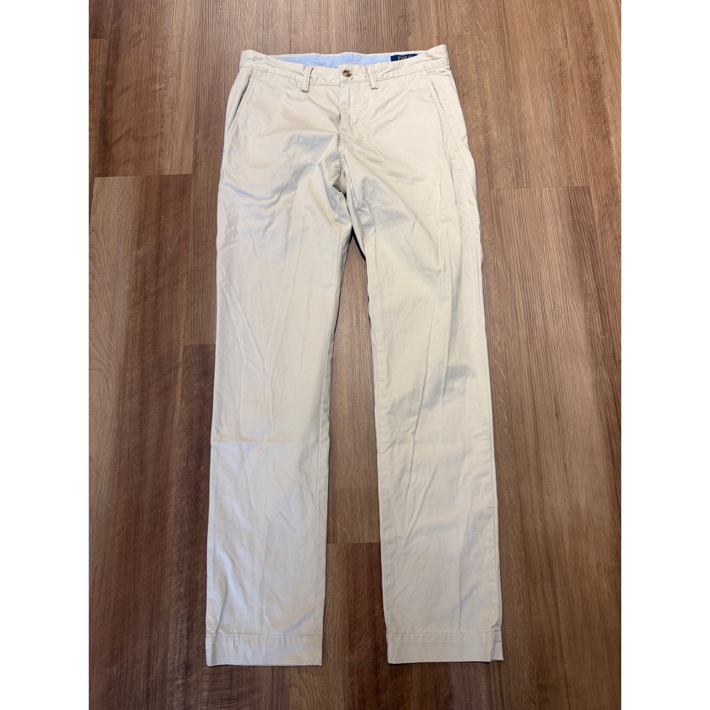 Polo Ralph Lauren Chino Pants Mens 30/32 Tan Stretch Slim Fit Khaki Trousers